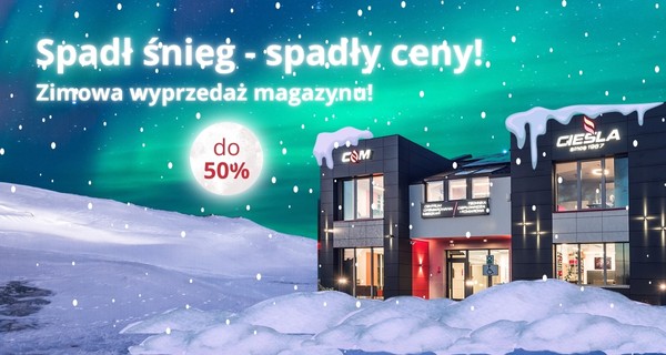 Śnieg spadł - spadły ceny! Zimowa wyprzedaż magazynu.